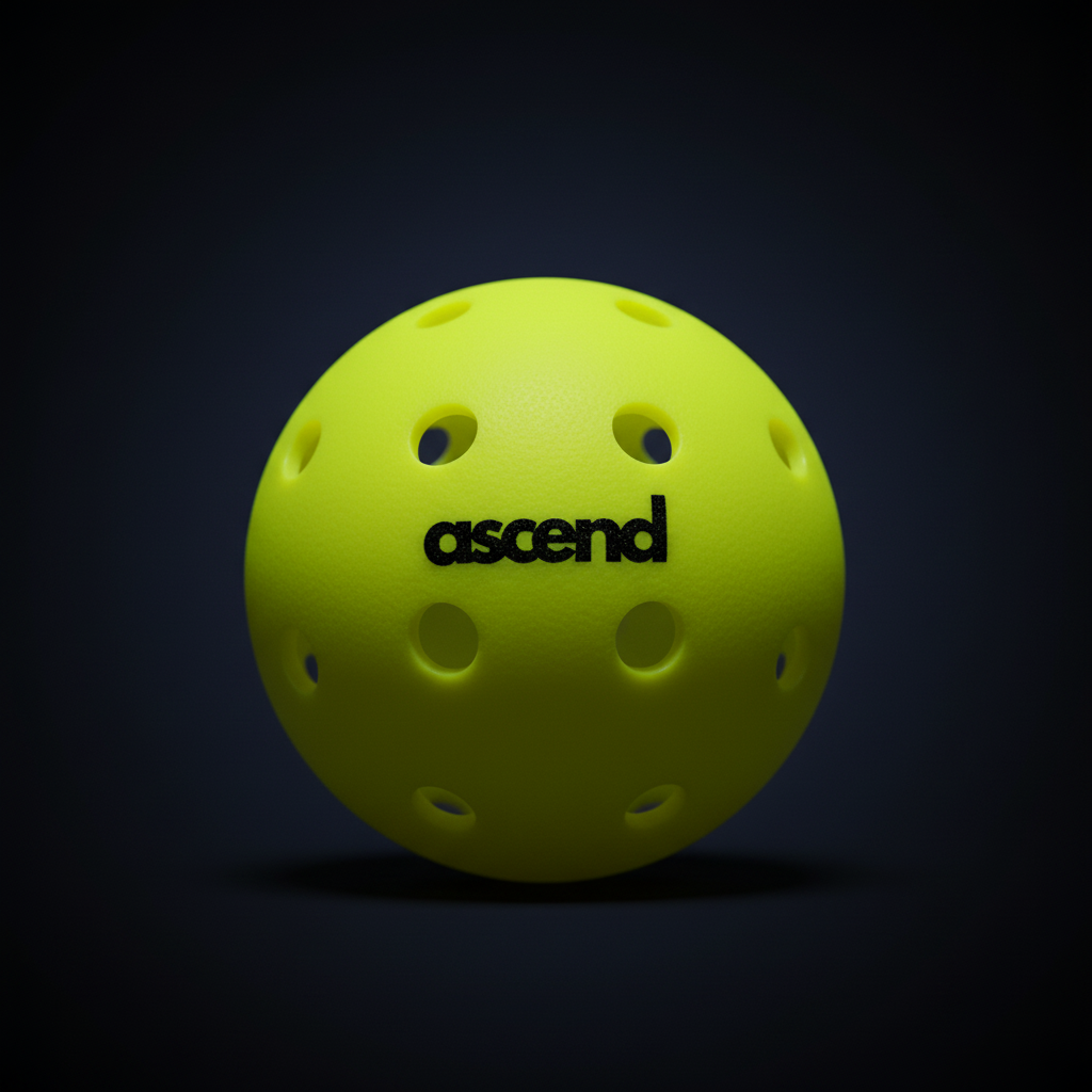 Ascend 40 pickleball on dark background