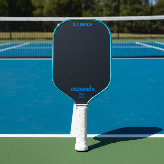 UNO Gen3 paddle on sporty pickleball court background